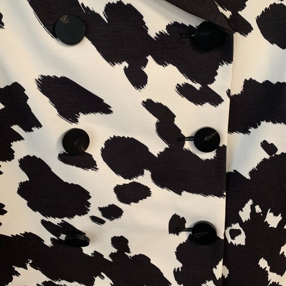 Diane Von Furstenberg Macie Cropped Animal Print Pony Ivory Blazer Small Jacket - Picture 7 of 16